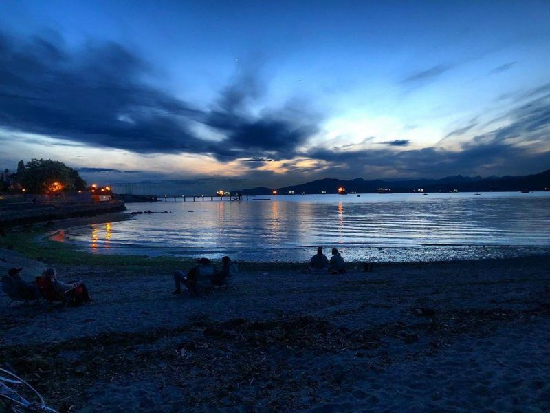 Sunset at Kitsilano Beach