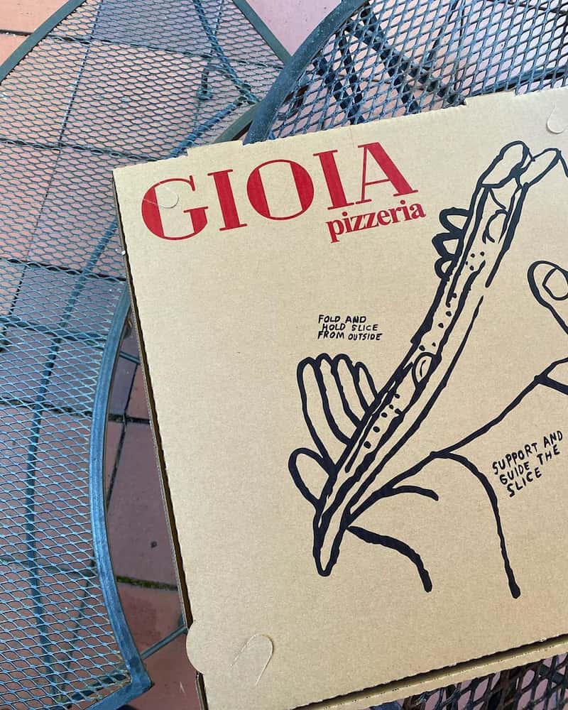 Gioia Pizzeria Takeout box