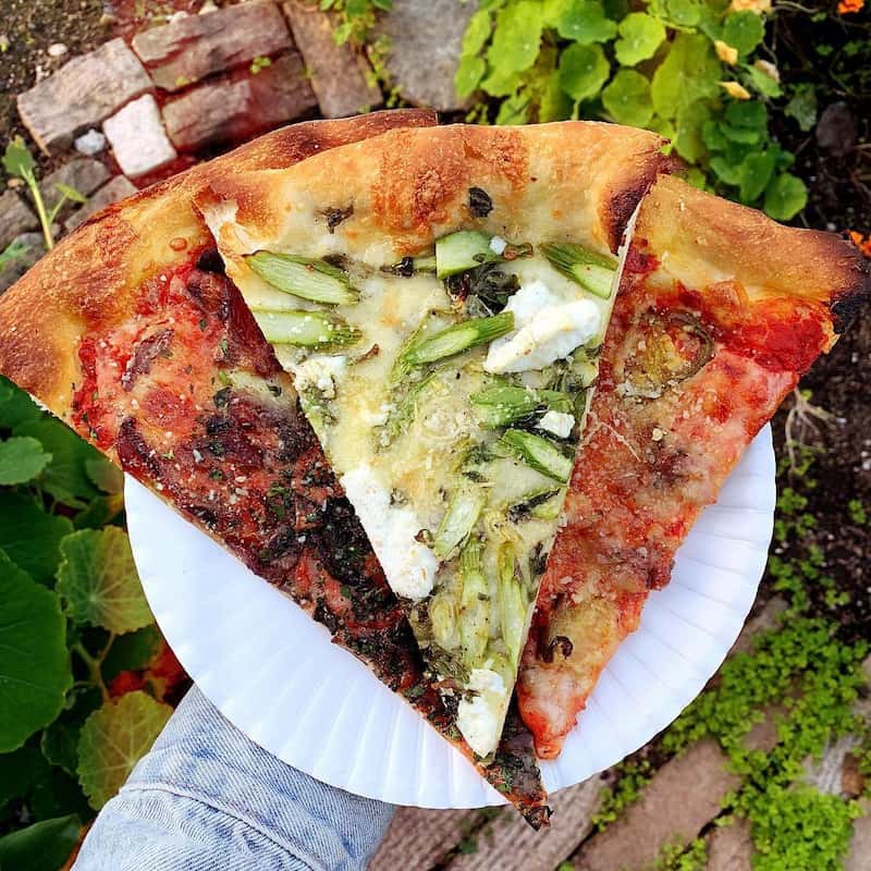 3 slices of pizza from Gioia Pizzeria