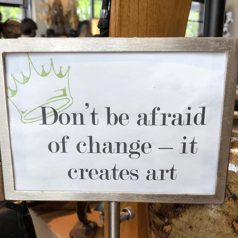 inspirational sign at greenHaus