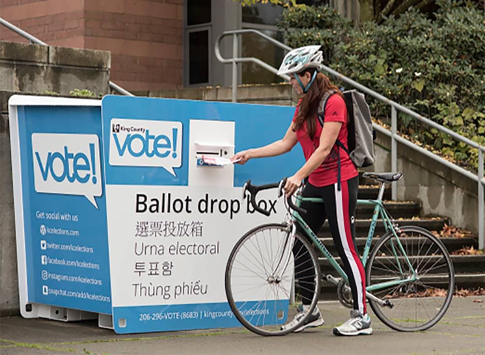 Where do I drop off my ballot in Seattle?