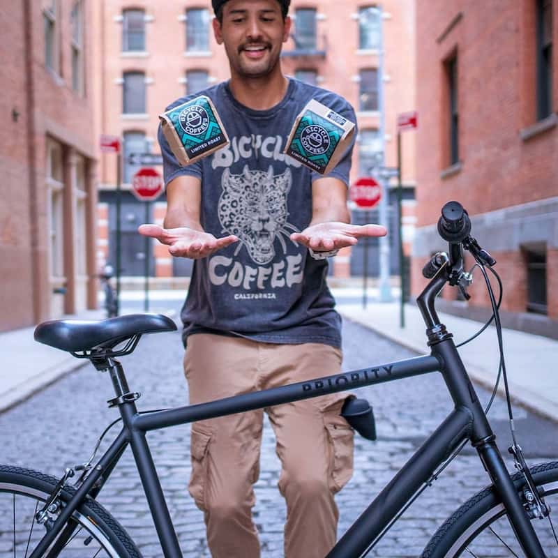 The coffee selection at Bicycle Coffee