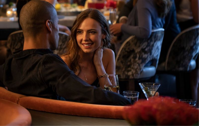 Couple at EDGE Restaurant & Bar in Denver
