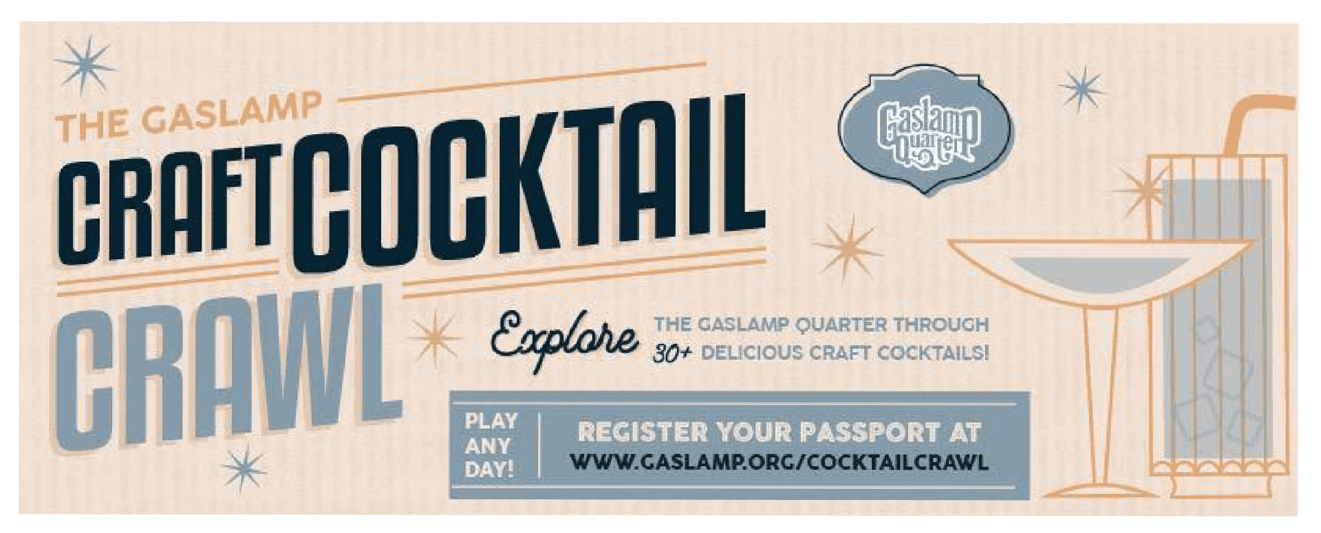 Shake, Sip, and Stroll: Gaslamp’s Ultimate Cocktail Adventure Kicks Off