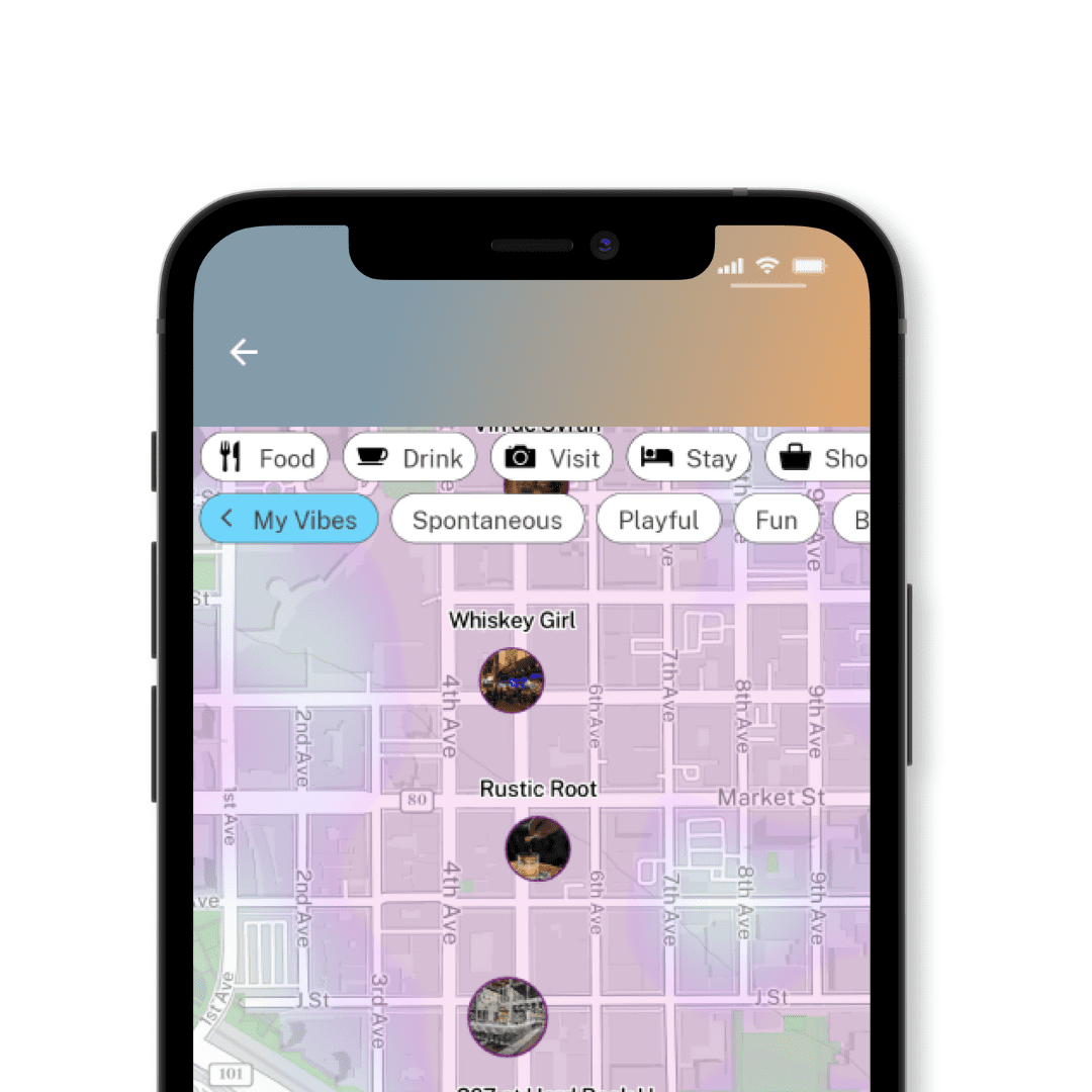 Vibemap mobile app