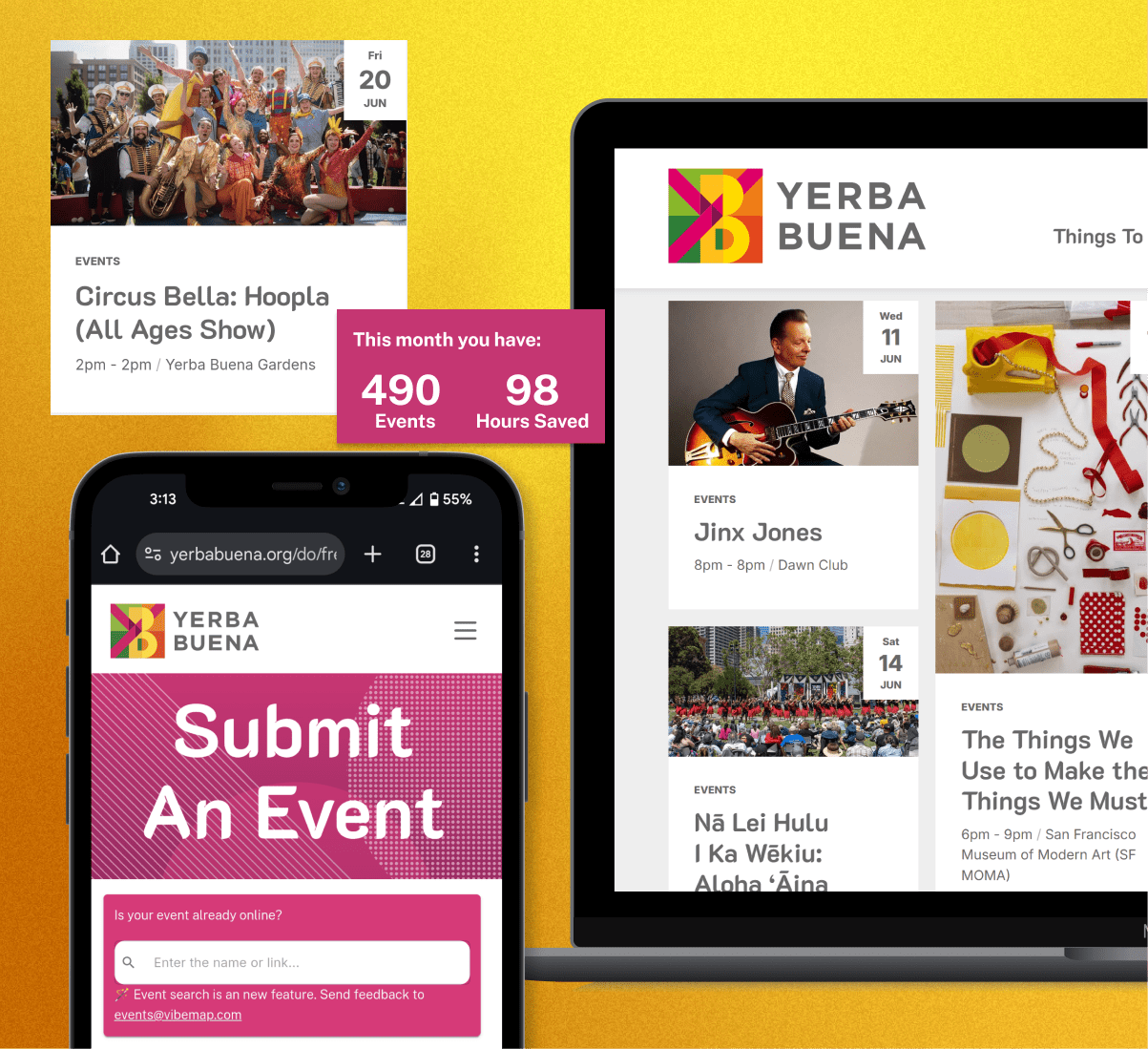 Downtown Listings and Events with Vibemap & Geocentric