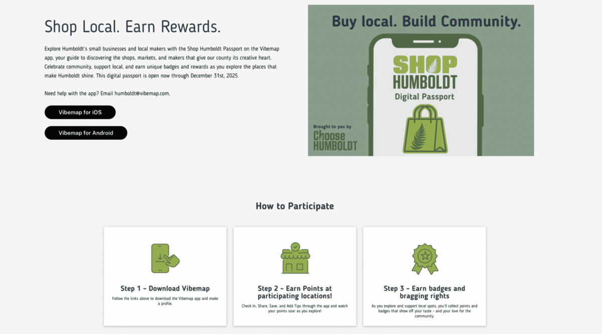 Choose Humboldt campaign with Vibemap