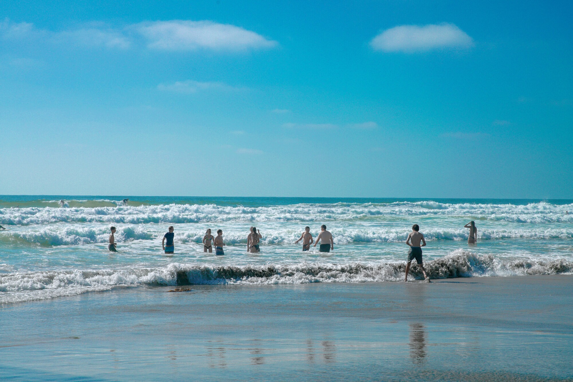 People at the beach in La Jolla, California