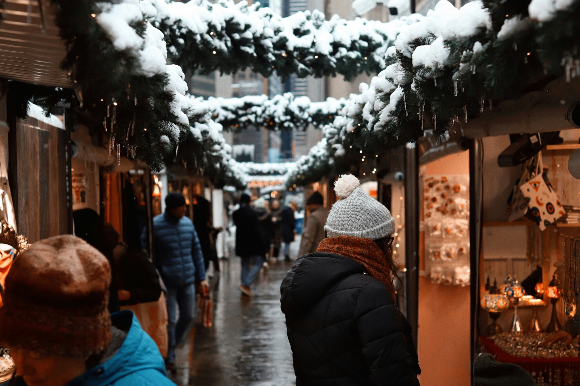 A holiday market in New York City