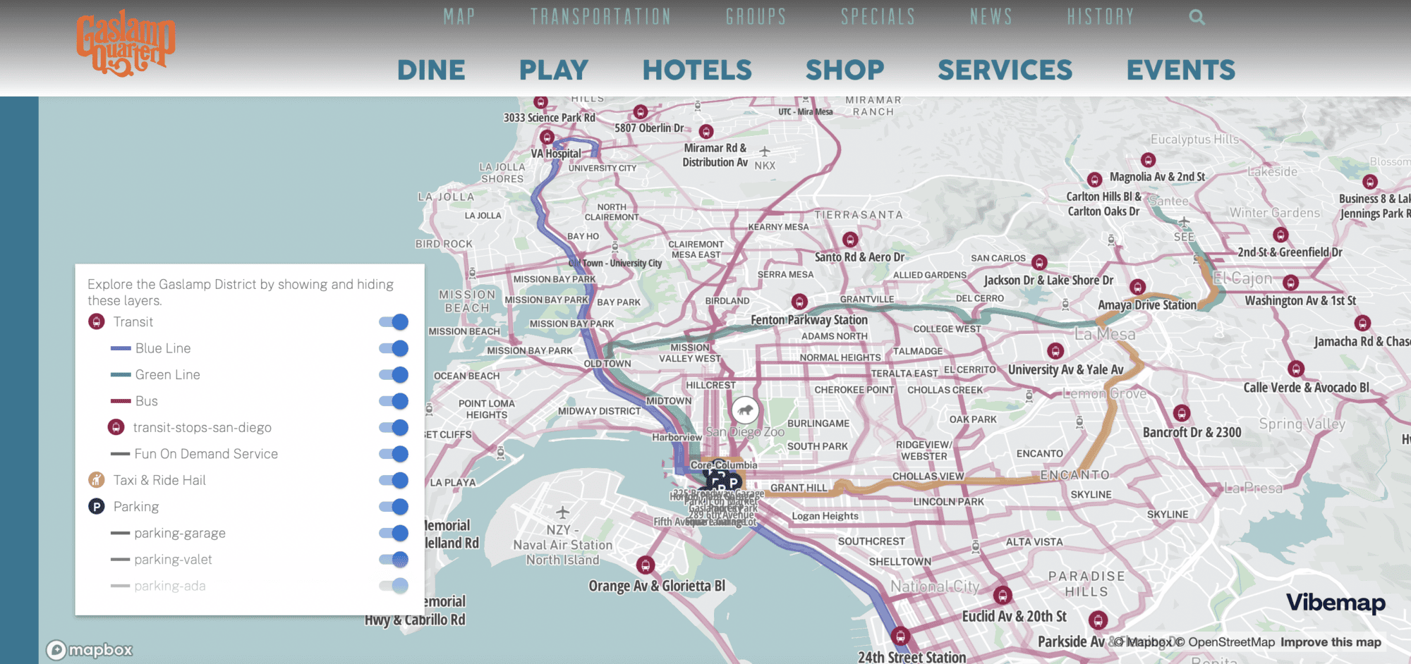 Transportation map