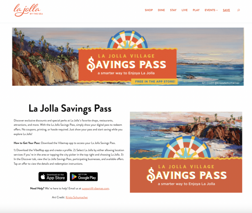 La Jolla Savings Pass